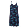 Teal And Purple Dragonfly Pattern Print Jersey Midi Cami Dress