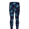 Teal And Purple Dragonfly Pattern Print Men's Leggings