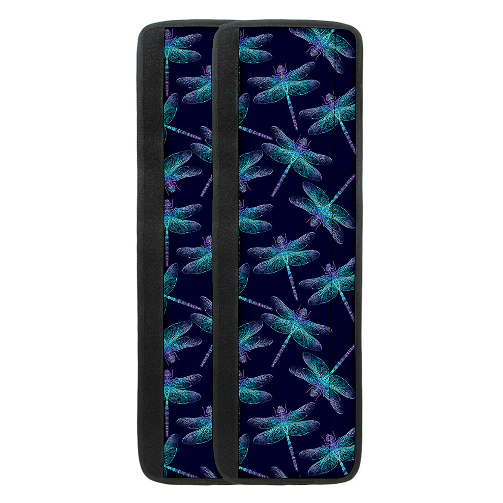 Teal And Purple Dragonfly Pattern Print Refrigerator Handle Covers