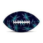 Teal And Purple Dragonfly Pattern Print Rugby Ball