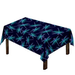 Teal And Purple Dragonfly Pattern Print Tablecloth