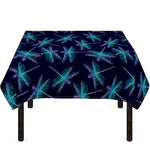 Teal And Purple Dragonfly Pattern Print Tablecloth