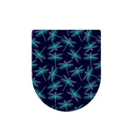 Teal And Purple Dragonfly Pattern Print Toilet Lid Cover