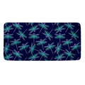 Teal And Purple Dragonfly Pattern Print Towel