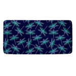 Teal And Purple Dragonfly Pattern Print Towel