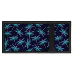 Teal And Purple Dragonfly Pattern Print Trifold Wallet