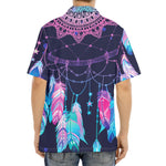 Teal And Purple Dream Catcher Print Aloha Shirt
