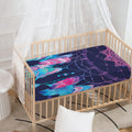 Teal And Purple Dream Catcher Print Baby Crib Sheet