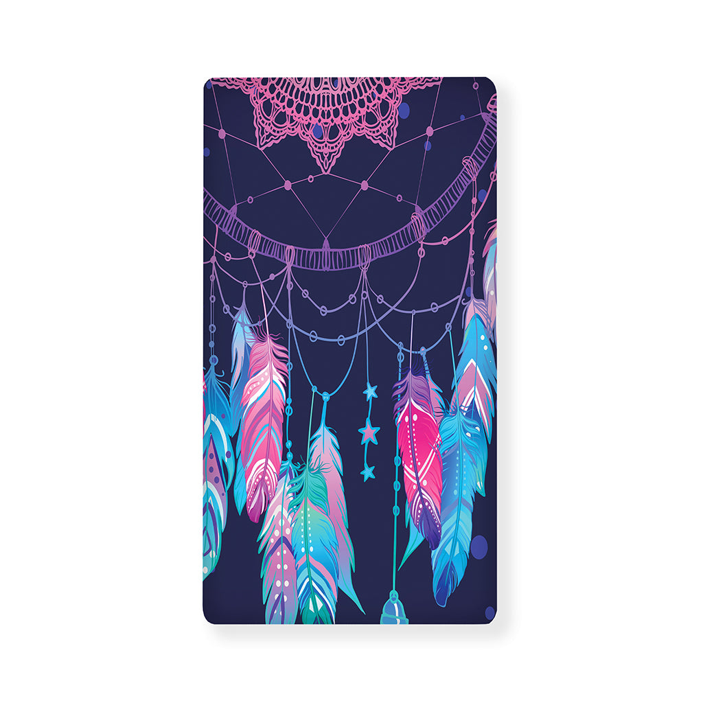 Teal And Purple Dream Catcher Print Baby Crib Sheet