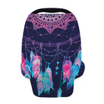 Teal And Purple Dream Catcher Print Baby Seat Cover