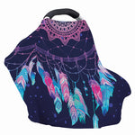 Teal And Purple Dream Catcher Print Baby Seat Cover