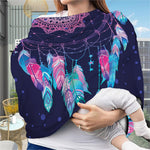 Teal And Purple Dream Catcher Print Baby Seat Cover
