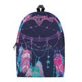 Teal And Purple Dream Catcher Print School Backpack