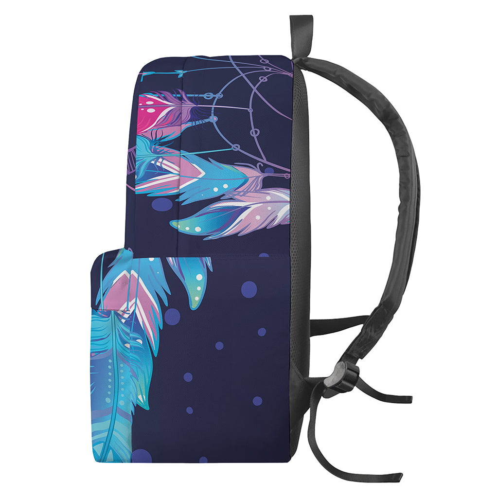 Teal And Purple Dream Catcher Print Backpack