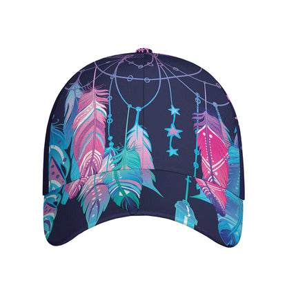 Teal And Purple Dream Catcher Print Baseball Cap