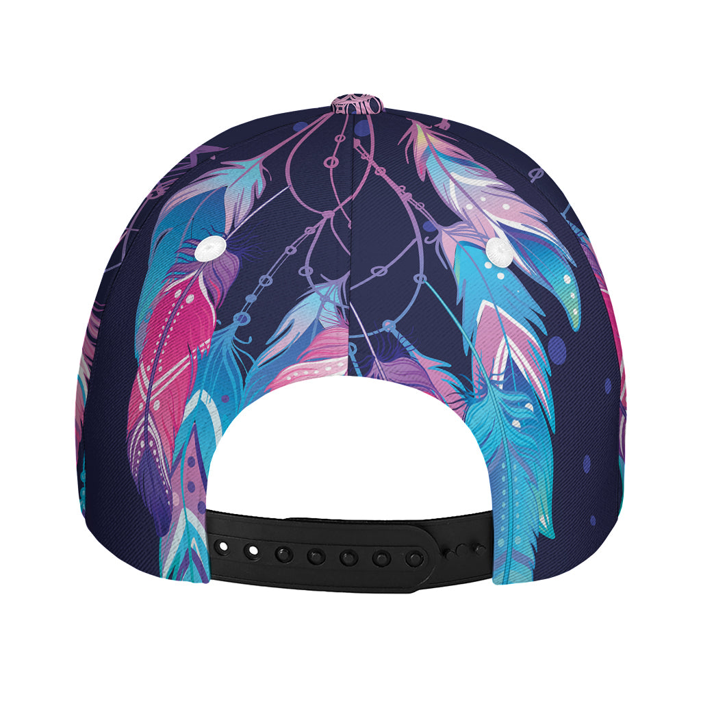 Teal And Purple Dream Catcher Print Baseball Cap