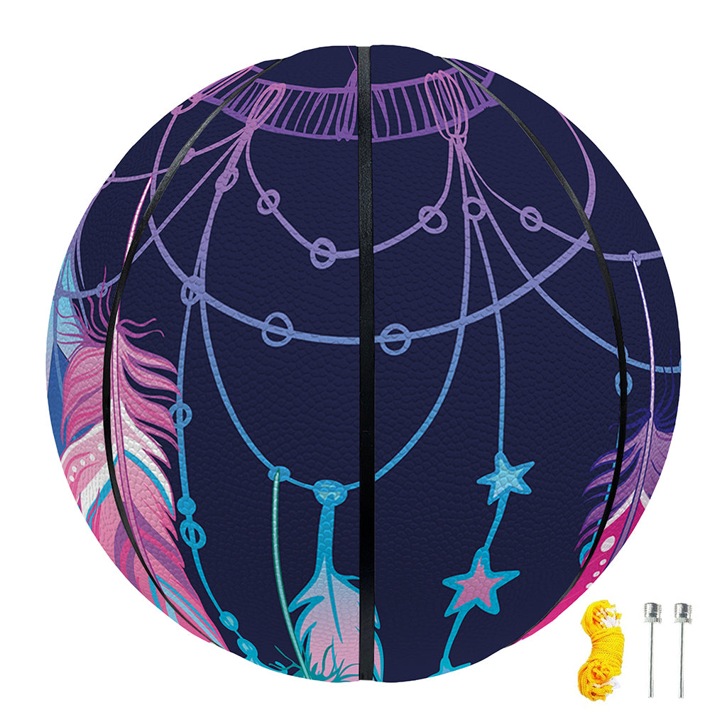 Teal And Purple Dream Catcher Print Basketball
