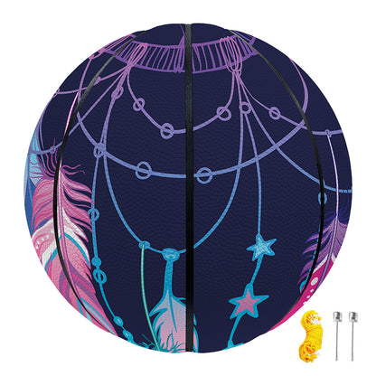 Teal And Purple Dream Catcher Print Basketball