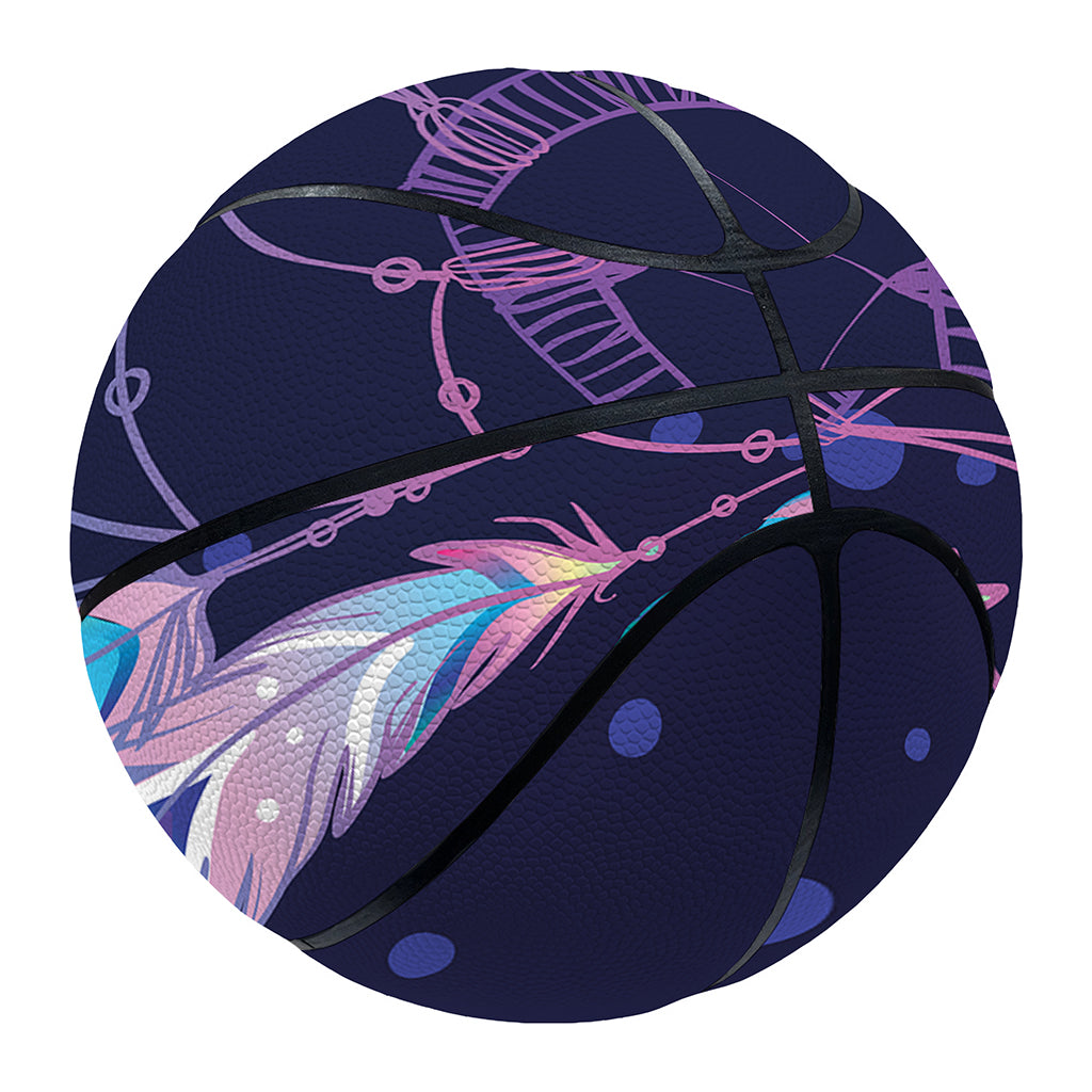 Teal And Purple Dream Catcher Print Basketball