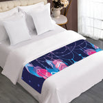 Teal And Purple Dream Catcher Print Bed Runner