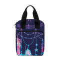 Teal And Purple Dream Catcher Print Bible Tote Bag