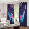 Teal And Purple Dream Catcher Print Dimout Grommet Curtains