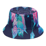 Teal And Purple Dream Catcher Print Bucket Hat