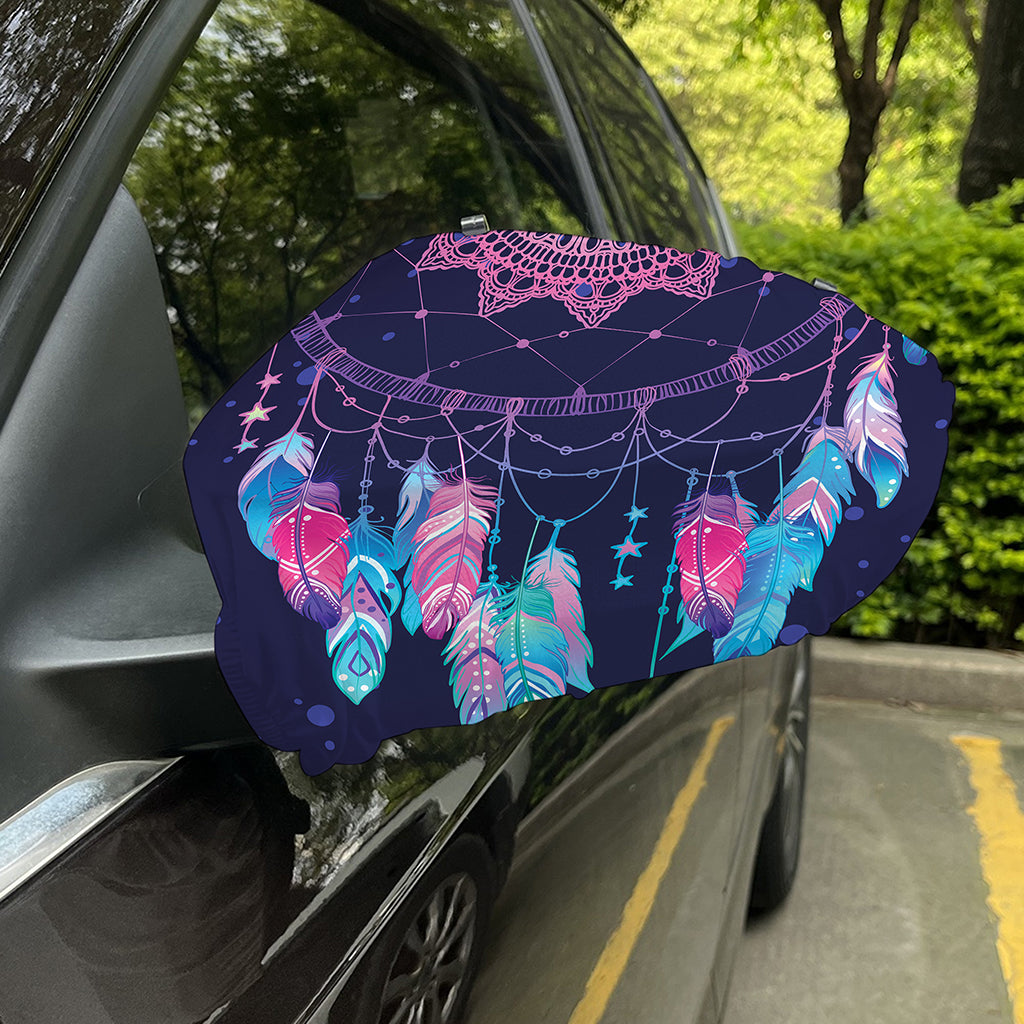 Teal And Purple Dream Catcher Print Car Side Mirror Covers