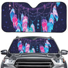 Teal And Purple Dream Catcher Print Car Windshield Sun Shade