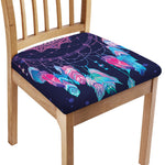 Teal And Purple Dream Catcher Print Chair Cushion Cover