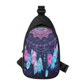 Teal And Purple Dream Catcher Print Sling Bag