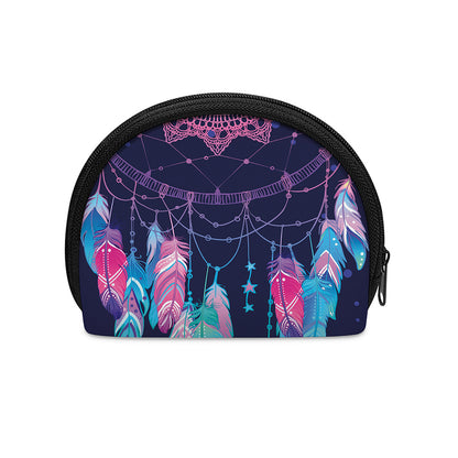 Teal And Purple Dream Catcher Print Coin Purse
