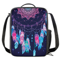 Teal And Purple Dream Catcher Print Crossbody Lunch Bag
