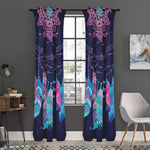 Teal And Purple Dream Catcher Print Curtain