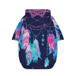 Teal And Purple Dream Catcher Print Dog Zip Up Hoodie
