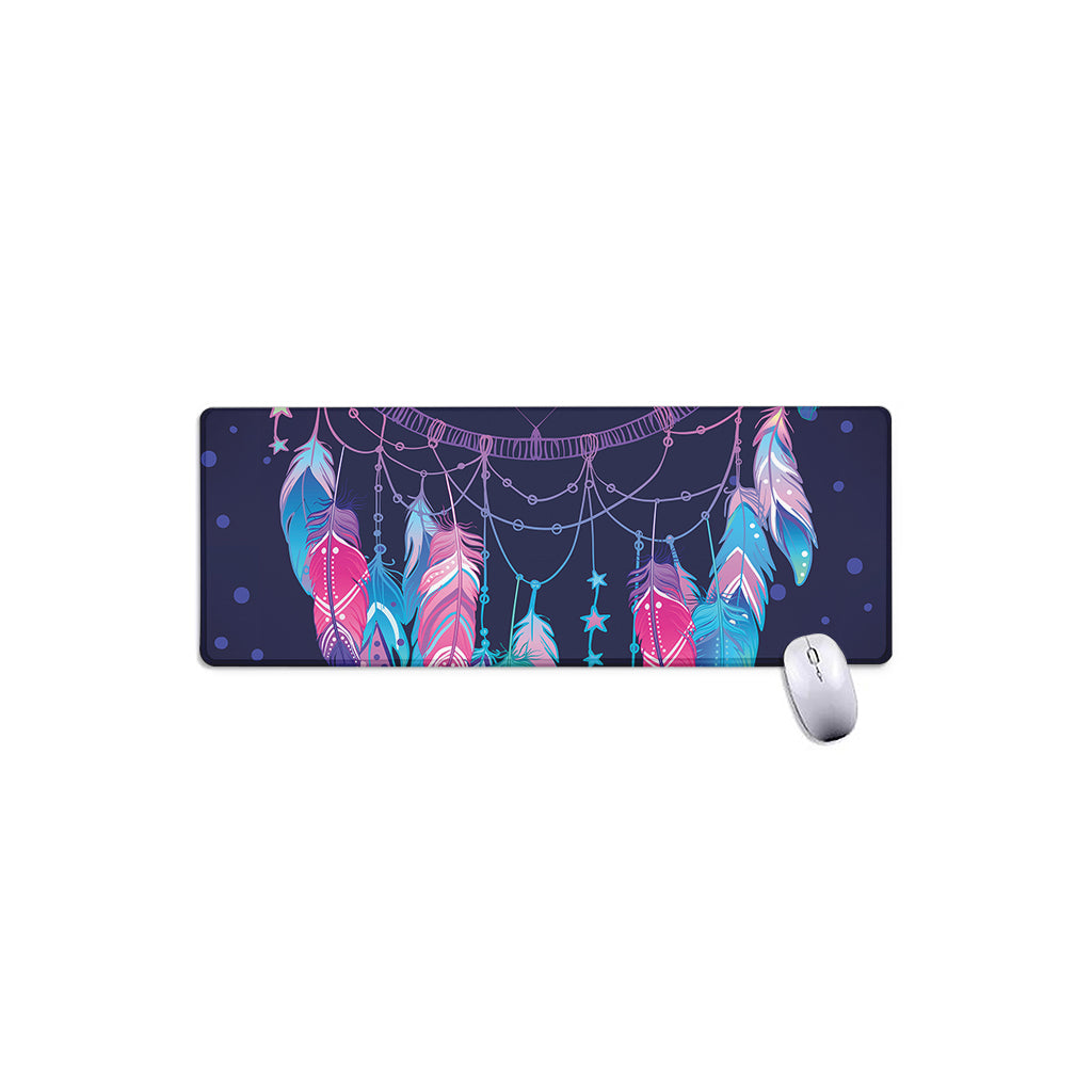 Teal And Purple Dream Catcher Print Extended Mouse Pad