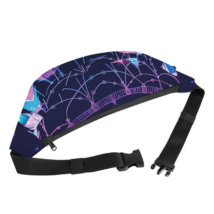 Teal And Purple Dream Catcher Print Fanny Pack