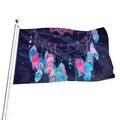 Teal And Purple Dream Catcher Print Flag