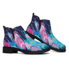 Teal And Purple Dream Catcher Print Flat Ankle Boots