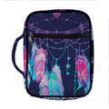 Teal And Purple Dream Catcher Print Front Pocket Bible Bag