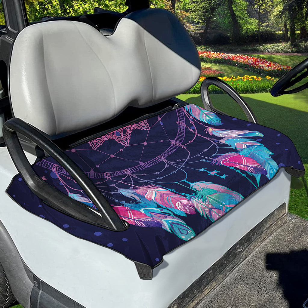 Teal And Purple Dream Catcher Print Golf Cart Seat Cover
