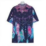 Teal And Purple Dream Catcher Print Hawaiian Shirt