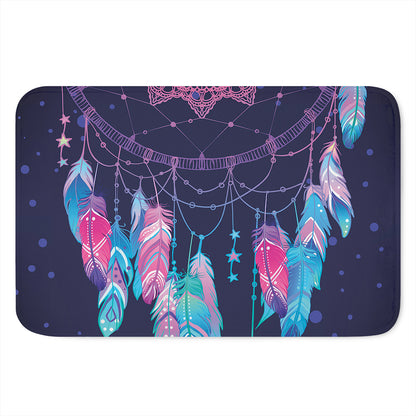 Teal And Purple Dream Catcher Print Indoor Door Mat