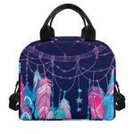 Teal And Purple Dream Catcher Print Insulated Lunch Bag