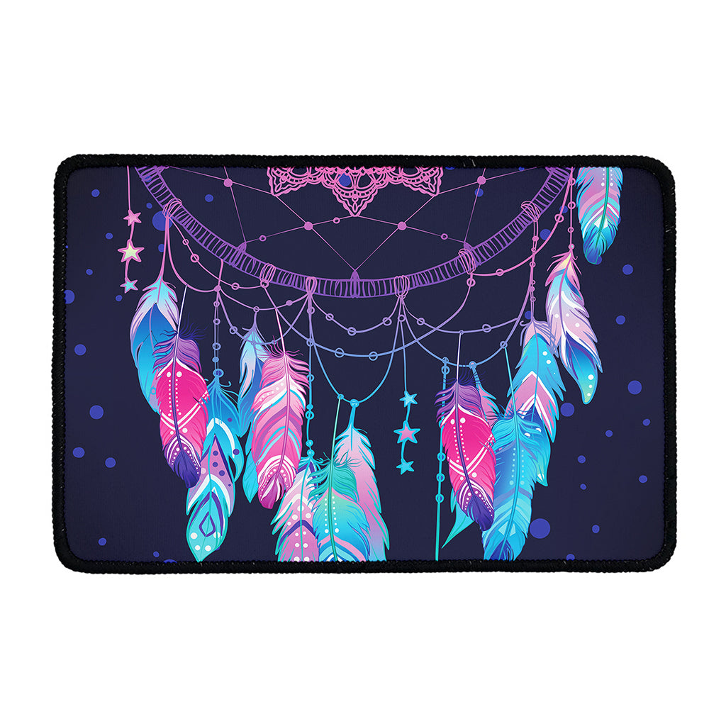 Teal And Purple Dream Catcher Print Kitchen Mat