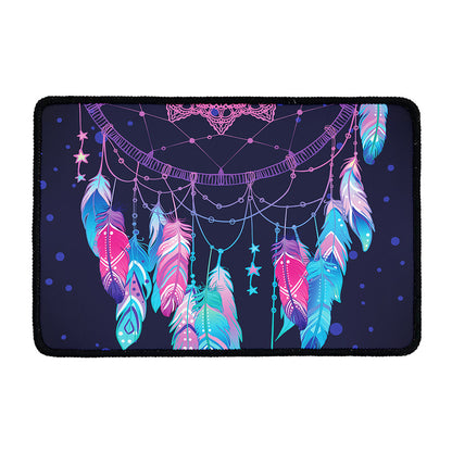 Teal And Purple Dream Catcher Print Kitchen Mat