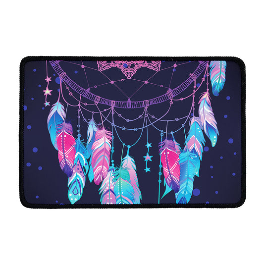 Teal And Purple Dream Catcher Print Kitchen Mat