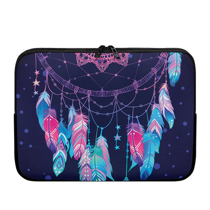 Teal And Purple Dream Catcher Print Laptop Sleeve