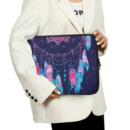 Teal And Purple Dream Catcher Print Laptop Sleeve