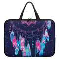 Teal And Purple Dream Catcher Print Laptop Sleeve With Handle